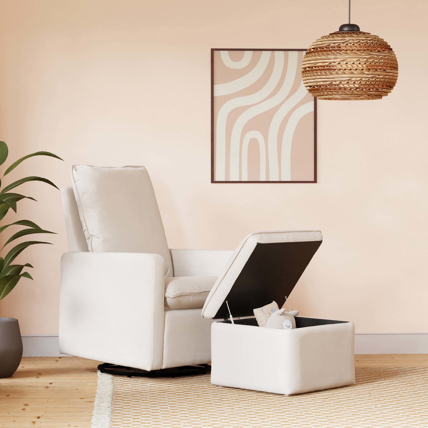 Babyletto Cali Pillowback Swivel Glider
