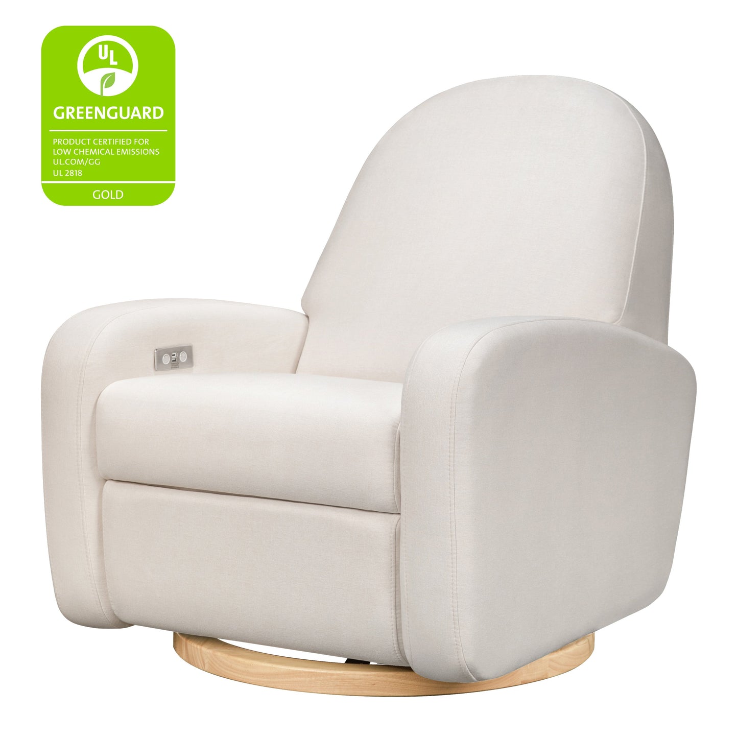 Babyletto Nami Electronic Recliner and Swivel Glider Recliner with USB port