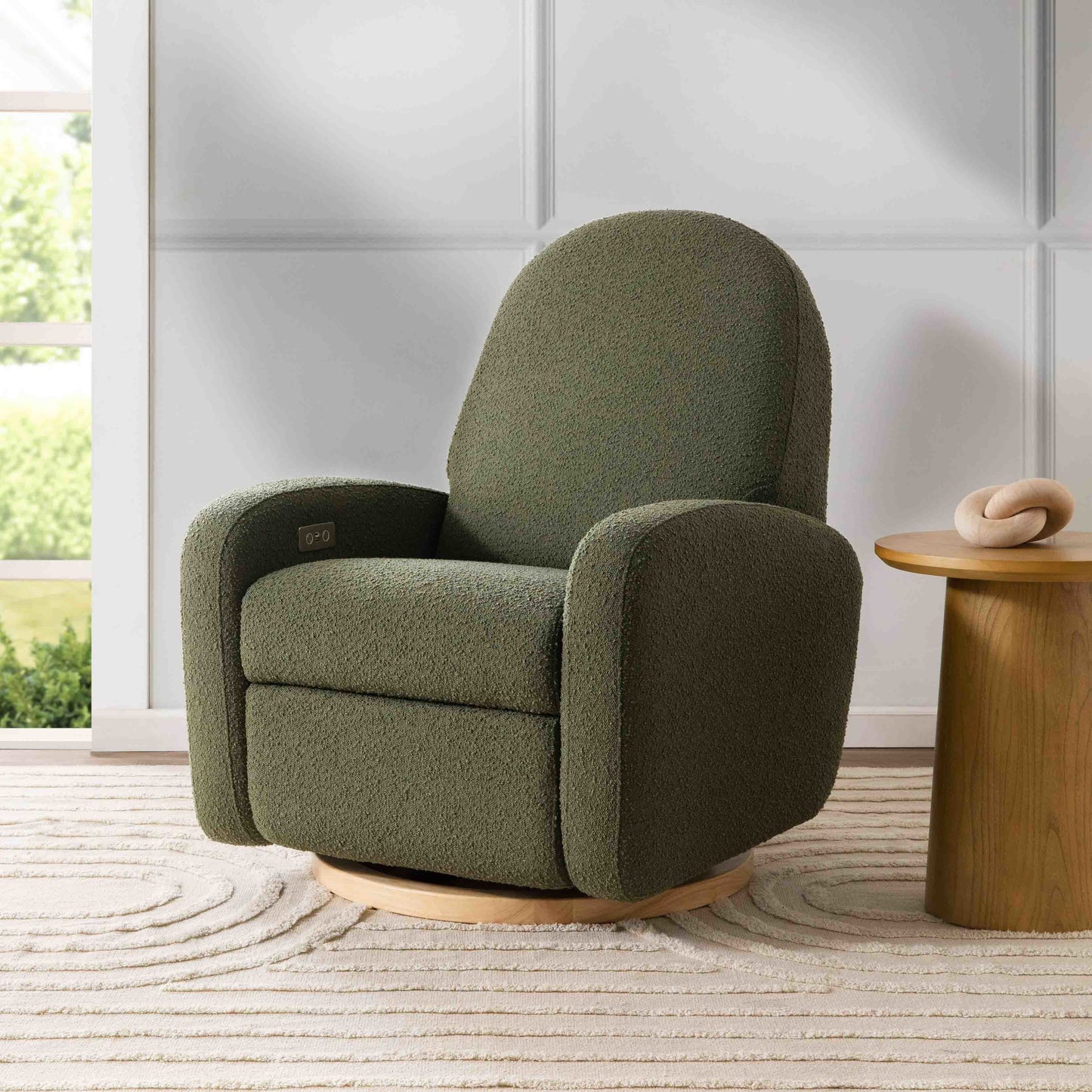 Babyletto Nami Electronic Recliner and Swivel Glider Recliner with USB port