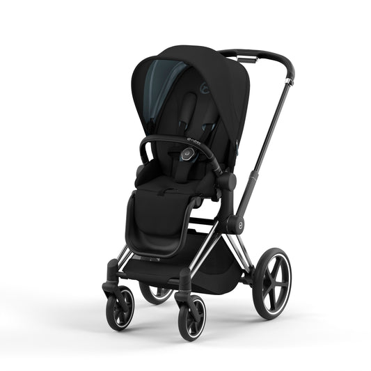 Cybex Priam4 Luxury Stroller - Chrome - Deep Black