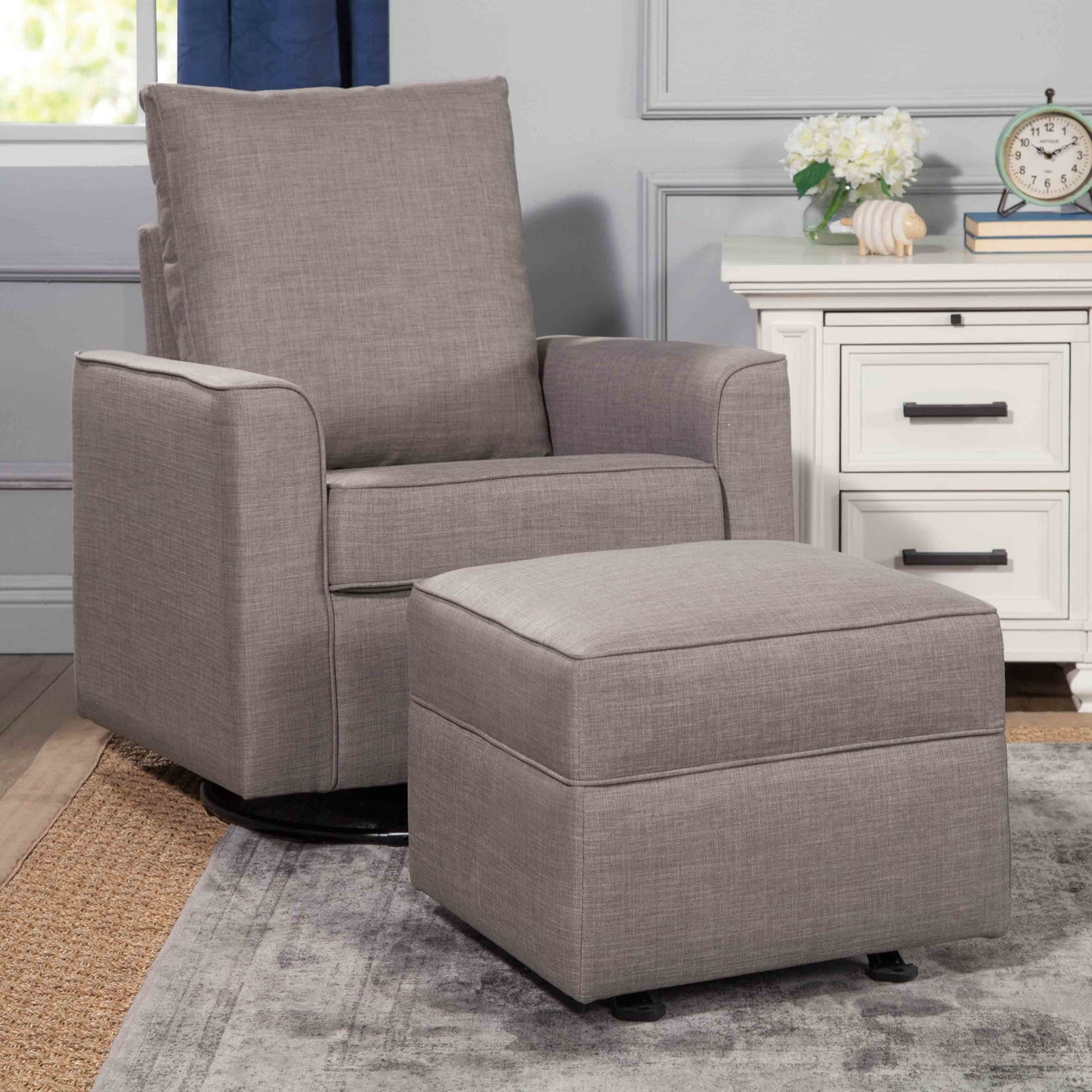 Namesake Willa-Alden Gliding Ottoman