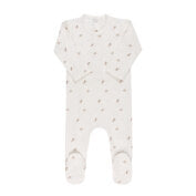 100% Cotton Stretchie - Ivory Pink Floral