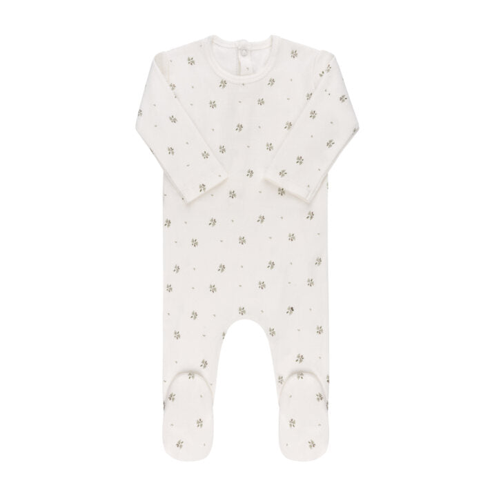 100% Cotton Stretchie - Ivory Sage Floral