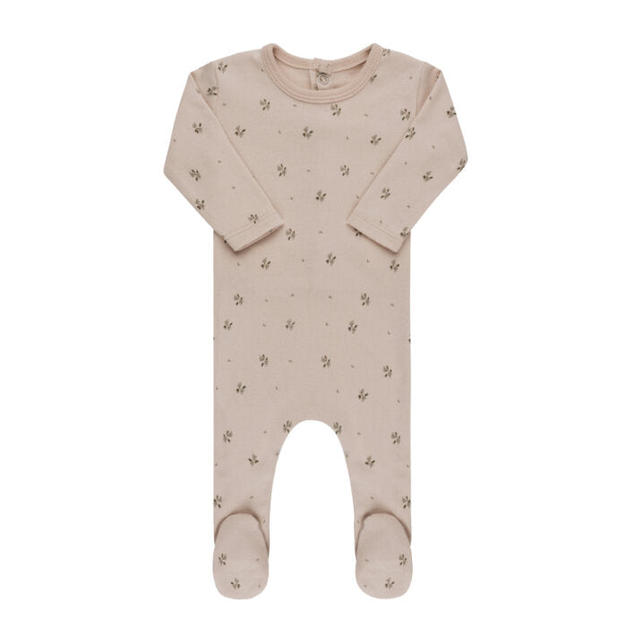 100% Cotton Stretchie - Tan Floral
