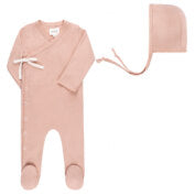 100% Cotton Stretchie + Matching Hat - Pink