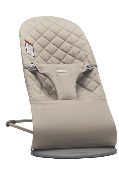 BabyBjörn Bouncer Bliss in Sand gray Woven Classic Quilt