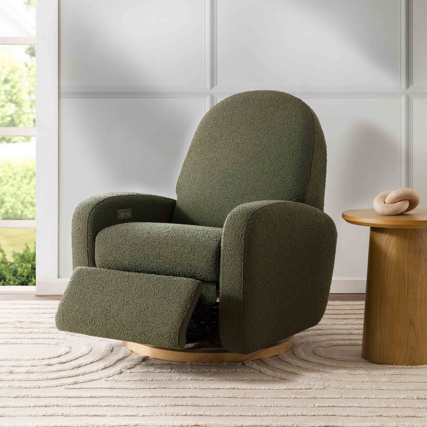 Babyletto Nami Electronic Recliner and Swivel Glider Recliner with USB port