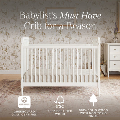 Namesake Liberty 3-in-1 Convertible Spindle Crib with Toddler Bed Conversion Kit