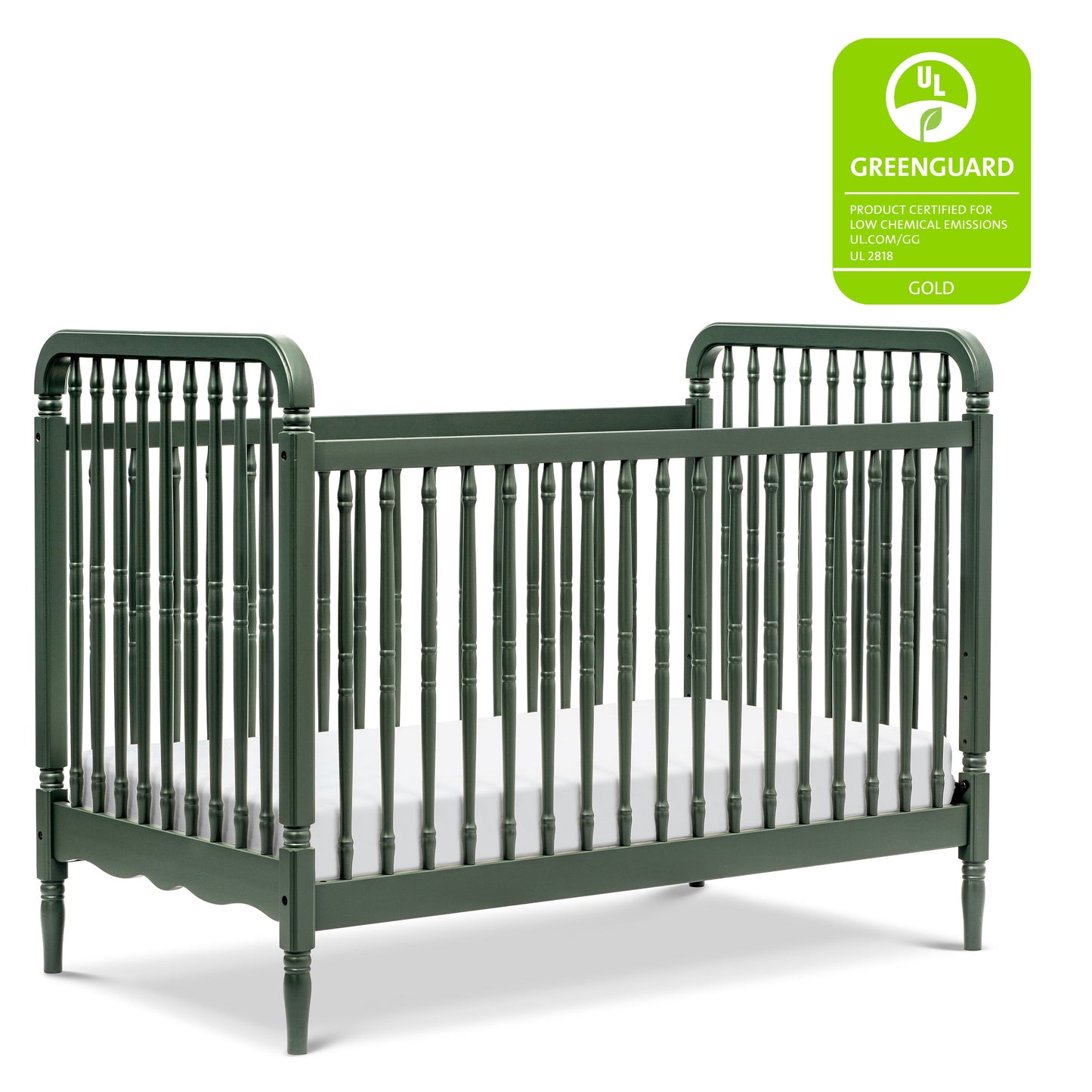 Namesake Liberty 3-in-1 Convertible Spindle Crib with Toddler Bed Conversion Kit