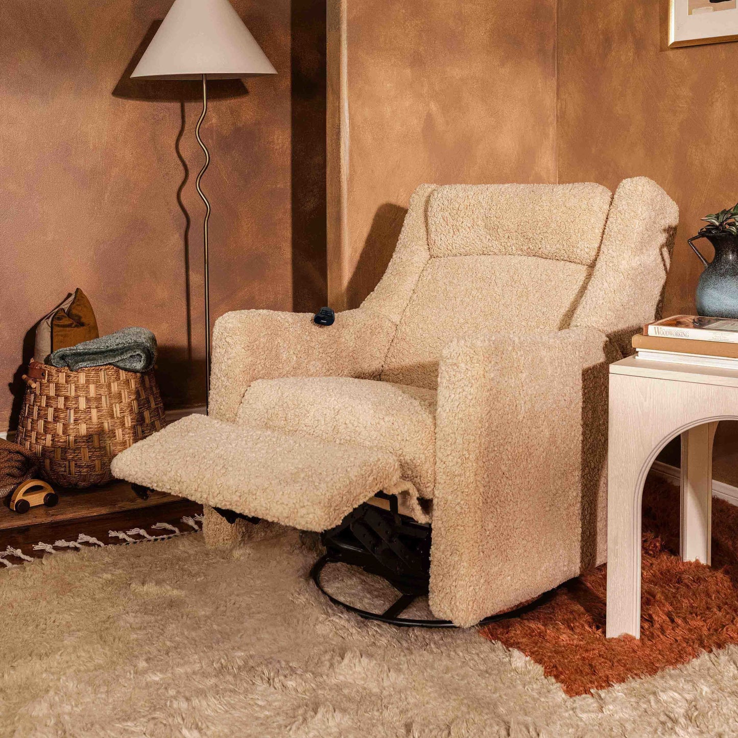 Babyletto Kiwi Deluxe Power Recliner & Swivel Glider with Heat and Massage